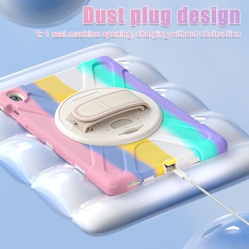 Coque Samsung Galaxy Tab S10 FE Plus 13,1 support rotatif 360 rose