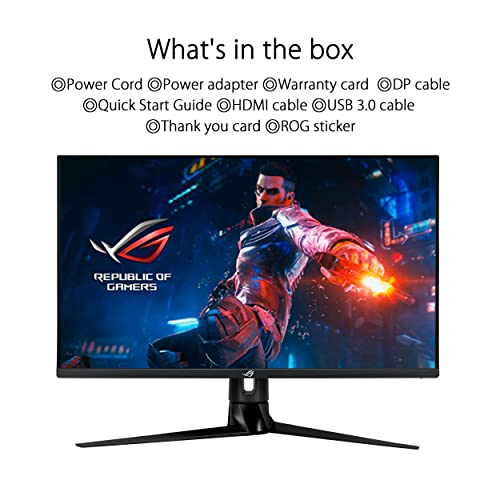 ASUS ROG Swift PG329Q - 32 Zoll WQHD Gaming Monitor - 175 Hz, 1ms GtG, G-Sync kompatibel, DisplayHDR 600 - Fast-IPS Panel, 16:9, 2560x1440, DisplayPort, HDMI, USB-Hub, ergonomisch – Bild 8