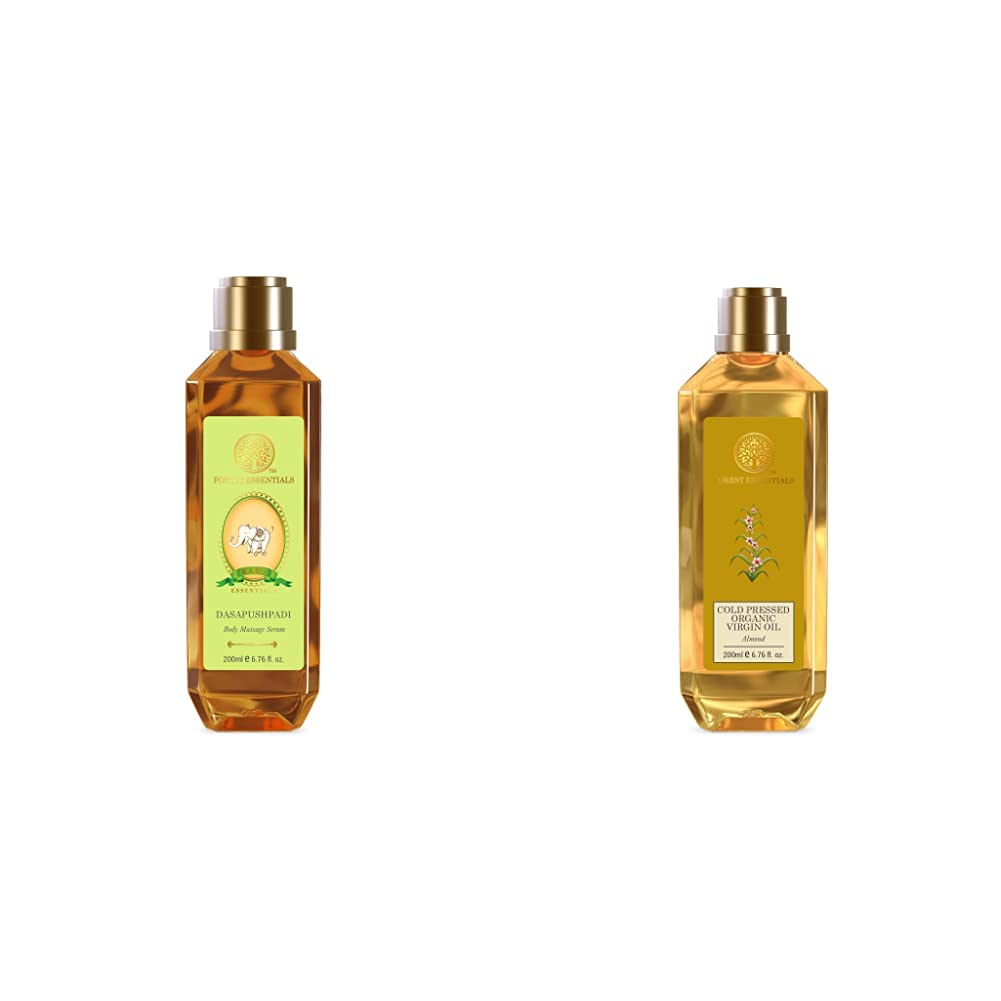 Forest Essentials Dasapushpadi Baby Body Massage Serum, 200ml & Forest Essentials Organic Cold Pressed Almond Virgin Oil, 200ml-image-6