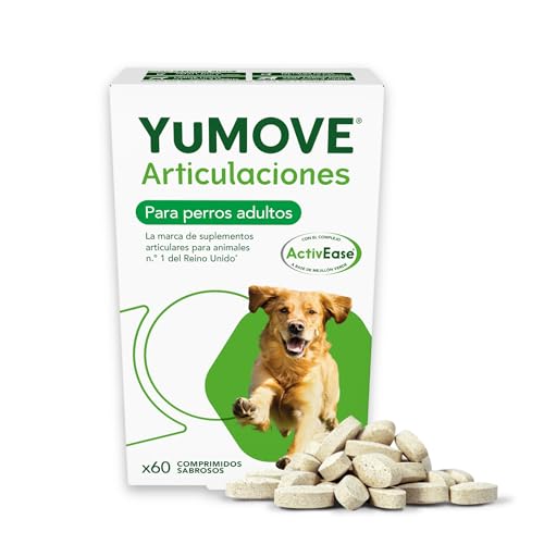 YuMOVE Condroprotector Articulaciones para Perros Adultos 6-8 Años, 60 Comprimidos, Apoya la Movilidad y Refuerza Las Articulaciones con Glucosamina, Condroitina y Ácido Hialurónico