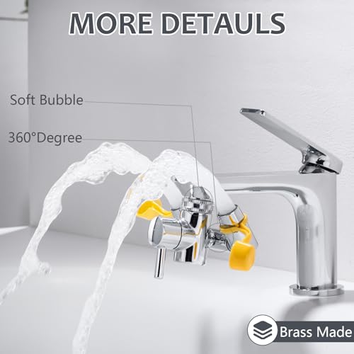 Image of TIDYENDURE Faucet Mounted Eyewash Station with Cover, Faucet Mounted Emergency Eye Wash Station Sink Attachment, Eye Wash Kit, Eye Wash Unit for Lab, Factory, Industry Site, Workshop, Office and Home