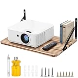 3BAO Wall Mounted Bracket for Projector （16.54 * 11.02 * 0.67 ） Router Wall Mount Floating Shelf,Projector Mount Rack Holder,Modem Cable Box for Xbox Series PS5 PS4 Wood SS1 etc
