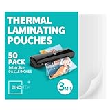 Binditek 50 Pack 3 Mil Thermal Laminating Pouches, 9x11.5 Inches Laminating Sheets, for Letter Size, Ultra Clear, Glossy, Hold 8.5x11 Inches, Heat Seal, School Office Supplies