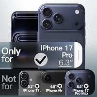 JETech Matte Hülle für iPhone 17 Pro, Schwarz – Ansicht 2