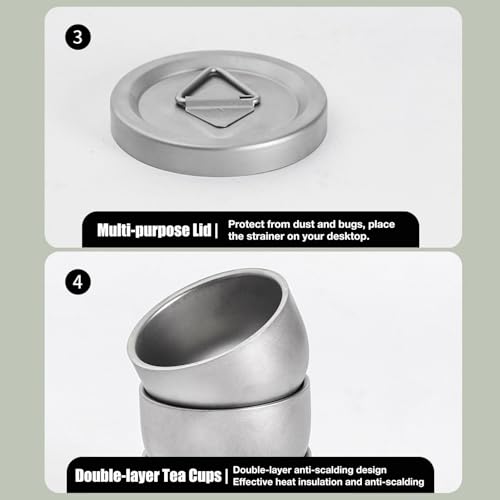 Juego de té para acampar de diseño elegante con bolsa protectora 8