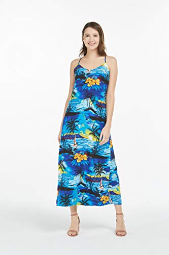 Image of Hawaii Hangover Family Matching Hawaiian Clothes, Sunset Blue | Family matching Hawaiian outfits, Sunset Blue, lightweight rayon, machine washable, tropical print, luaus, cruises