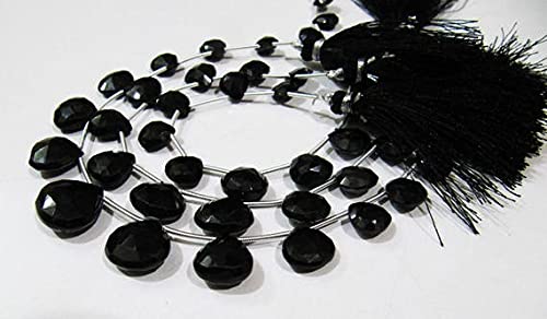 Perles en spinelle noire en cœur pour créer vos bijoux de soirée