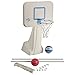 Dunn-Rite Pool Sport Poolside Stainless Fillable Base Basketball Hoop and Ball with ProVolly Swimming Pool Regulation Volleyball Game Set and Ball