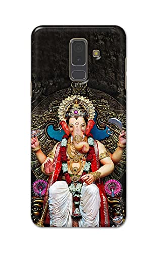Image of PRINTFIDAA Lord Ganesh Bappa Moriya Printed Designer Hard Back Case Cover for Samsung Galaxy A6 Plus (2018) (6.0 inch) / Samsung J8 (2018), J810F / DS -(SF) MVN1010