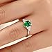 Women Ring Wedding Ring Set 5.5 9K White Gold Created Emerald Oval Solid Not Plated Fashion for Sister Graduation Jewelry