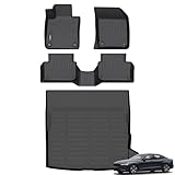 ANBINGO®-Floor Mats & Cargo Liner for 2019-2025 Volvo S60 (Not for Recharge),Car Mat for S60 All Weather Floor Liners Front& Rear Row Full Set TPE S60 Accessories Black