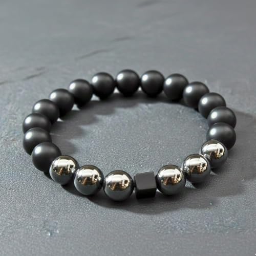 Image of THE MEN THING Natural Stone Bracelets - Adjustable Beaded Wristwear for Men & Boys (Multi-Design Collection)