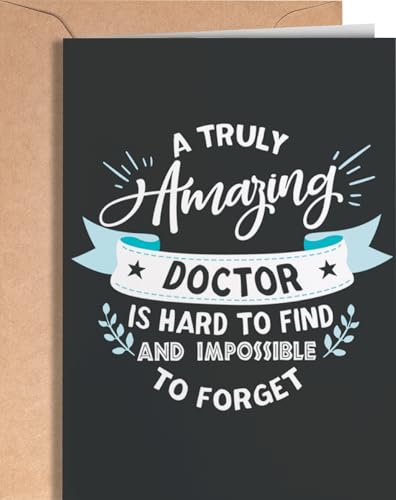 Thank You Card for Doctor | Awesome appreciation and gratitude card for men or women for any occasion: Birthday, Retirement, Graduation or just because.