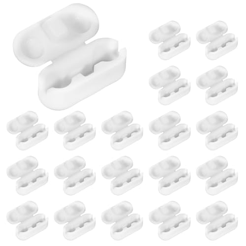 60 Pcs Ball Chain Connectors, 4 mm Plastic Bead Chains Connectors, White Ball Chain Cord Connector Clips for Household Blind Cord Replacement, Vertical Roman Roller