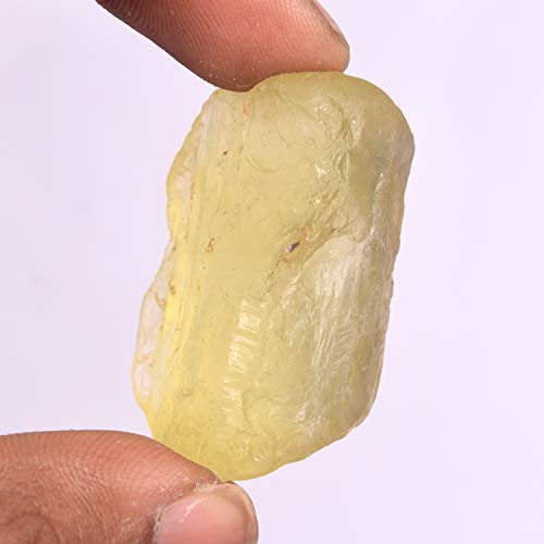REAL-GEMS Natural Lemon Topaz 110.00 Ct Crystal Healing Gemstone Natural Rough Specimen or Wrapping Stone2
