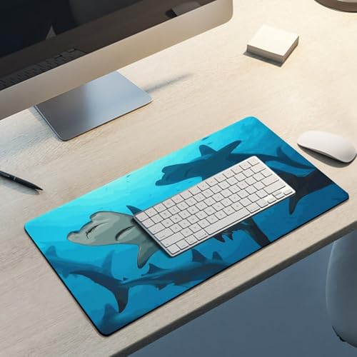Tapete de escritorio grande Hammerhead Sharks blanco miniatura 5