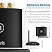 Auris Blume HD Long Range Bluetooth 5.3 Music Receiver Hi-Fi Audio Adapter with Audiophile DAC, LDAC & AptX HD for Home Stereo, AV Receiver or Amplifier