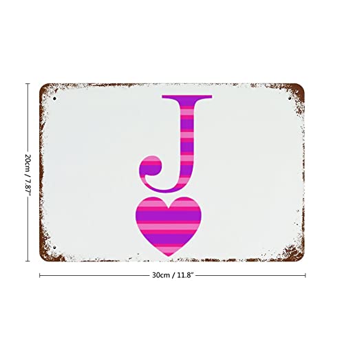 Lettres alphabet cœur vintage de 30x45 cm pour décorer votre cuisine