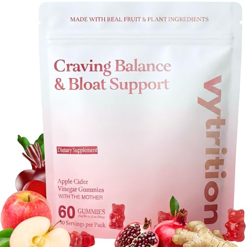 Vytrition Apple Cider Vinegar Gummies Sugar Free ACV Gummies with The Mother 1000mg Keto Friendly Vegan Supports Appetite Control & Weight Management (60 Count)