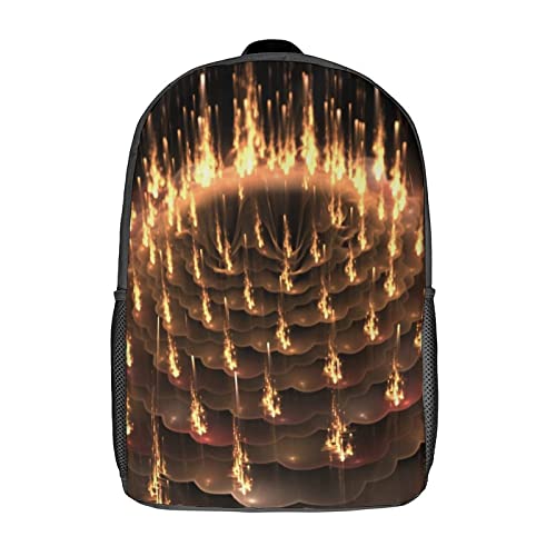 Sac à dos scolaire Fractal 17 pouces imprimé 3D pour filles et garçons