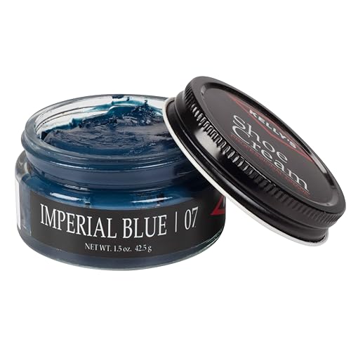Kellys Imperial Blue Shoe Polish 1.5 oz - Professional Leather Shoe Cream