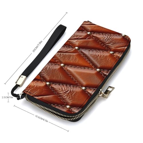 Tooled Leather PU Leather Clutch Long Bifold Wallet, Coin Purse Credit Pass Case, Durable Card-Holder Money Storage for Women Men2