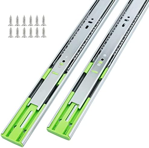 Hitess 5 Pairs of 18 Inch Ball Bearing Full Extension Side Mount Soft Close Drawer Slides,Available in 12'',14'',16'',18'',20'',22",24'' Lengths