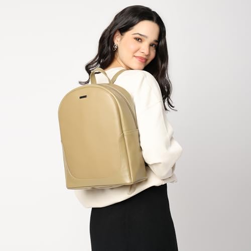 Image of Fastrack Backpack For Women | 11-Inch Tablet Compartment | Faux Leather Casual Backpack With Utility Pockets & Webbing Strap