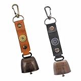 2 Stück Laute Bärenglocke, Metall Vintage Mini Kuhglocke, Anti Bär Glocken für Haustiere Dekorationen Outdoor-Wanderungen