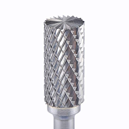 SpeTool Carbide Rotary Burr Double Cut 1/4 Inch Shank Die Grinder Barral with Cut on Top 1/2" x1" Cutting Size, SB-5 - Thumbnail 2