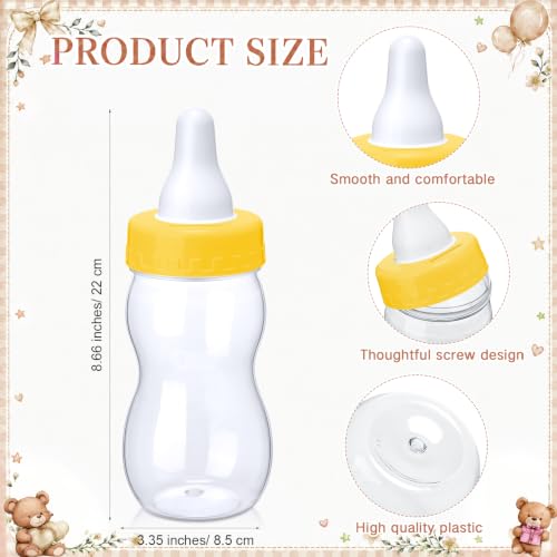 Image of Roowest 512 Pcs Baby Shower Games Guess How Many Pacifiers Sign 100 Small Guessing Games 10 HB Pencils 750ml Milk Bottle 400 Acrylic Pacifiers Decoration for Guest Gender Reveal (Brown,Little Bear)