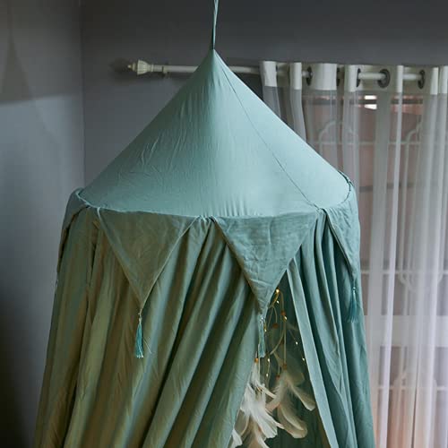 SHIKUN Tenda da letto rotonda in cotone con