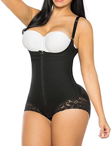 YIANNA Fajas Colombianas Shapewear for Women Postpartum Firm Tummy Control Body Shaper Butt Lifter Bodysuit