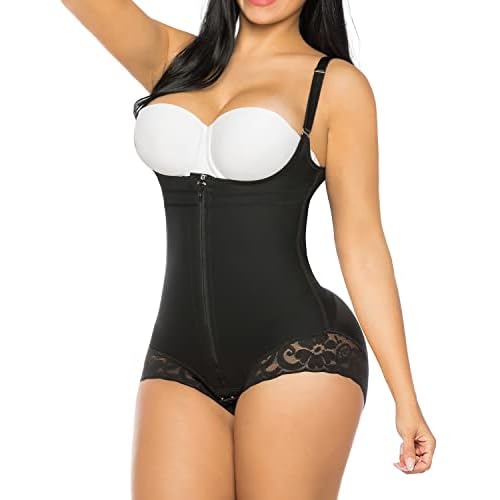 YIANNA Shapewear Damen Bauchweg Stark Formend Body Shaper Mieder Taillenformer Fajas Colombianas Miederbody Bodysuit Schwarz,7200 Size L