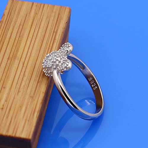Fashion 925 Silver Ring Female Matte Design Mickey Rings 6-9# Size Real Solid Silver Glamour Jewelry Birthday Gift For Women3