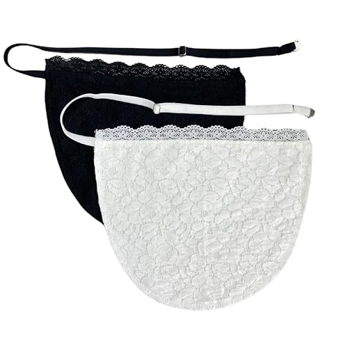 Image of INSECRET Cotton Nylon Lace Cami Slip Cleavage Cover Bra Insert - Pack of 2