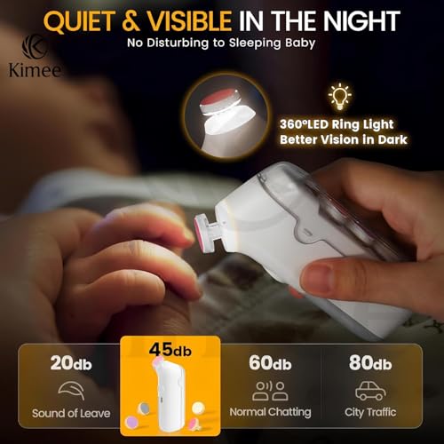 Image of KIMEE Electric Nail Trimmer For, Baby Nail Trimmer, Baby Nail Cutter, Nail Trimmer For New Born,Toenail Clippers, Kids Nail Cutter With Light (Multi Colour), 1 Set