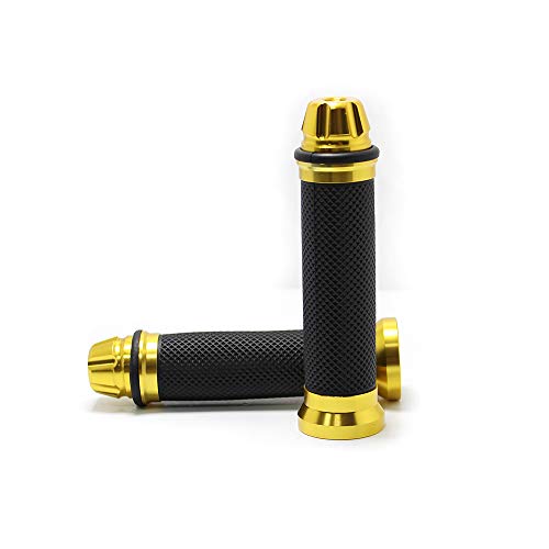 Motorcycle Grips Alluminum Bar End Thruster Grip 7/8" 22Mm 24Mm Motorcycle Handlebar Grips Compatible With Honda Yamaha Kawasaki(Gold) #TOP4