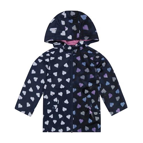 Carter's Girls Color Splash Rainslicker Rain Jacket, Heart Print, 3T