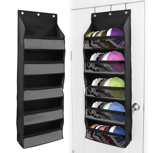 TeJoyce 帽子掛け 野球帽ラック ウォールポケット 壁掛け収納 5段 大容量 クローゼット吊り下げ収納 折りたたみ式 キャップ 収納ケース 多機能 省スペース ぬいぐるみ おもちゃ カバン キャップ 服 シューズラック