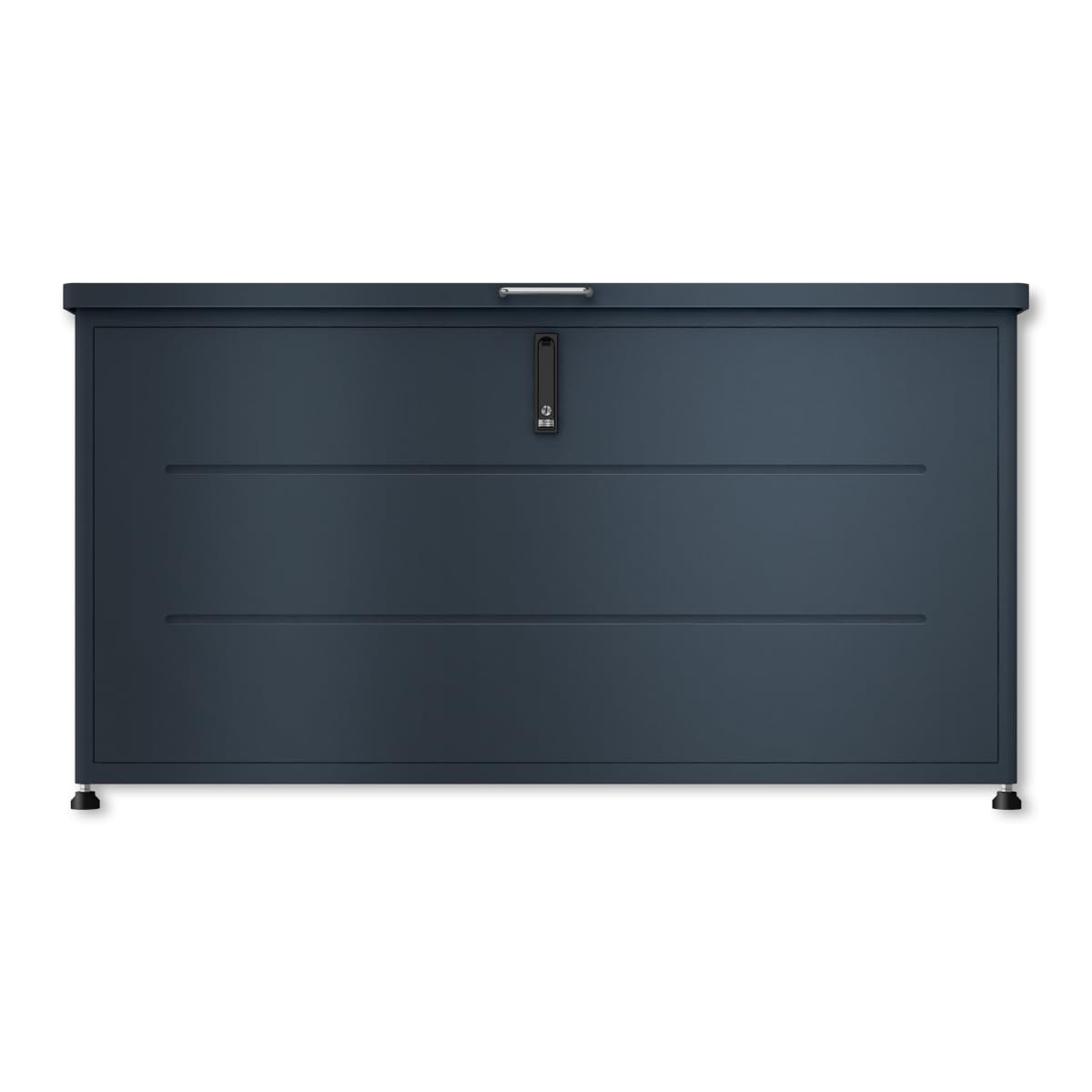 Metzler Auflagenbox, Gartenbox aus massivem Stahl | Aufbewahrungsbox für den Außenbereich | Pulverbeschichtet in RAL 7016 Anthrazit