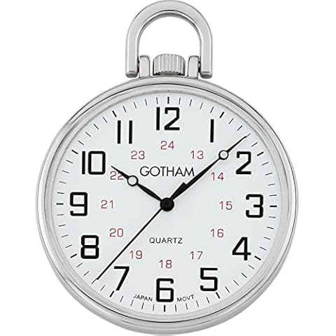 Gotham Silver-Tone Ultra Thin Pocket Watch Cover