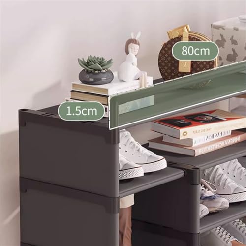 Zapatero simple interior independiente con baldas de almacenamiento compacto 5