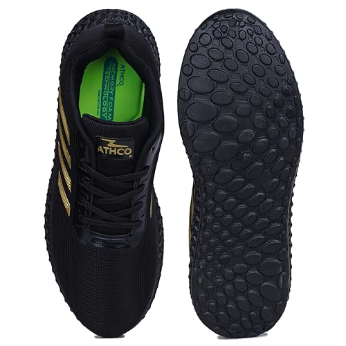 Image of ATHCO mens Kandy Running Shoes for Man Comfortable Men's Sports Shoes with Memory Foam Cushioned Insole Sports Shoes for Men Running Walking Lightweight Gym Shoe for Men Comfortable Stylish & Casual Walking Shoe for Man Anti Slip Gym Footwear