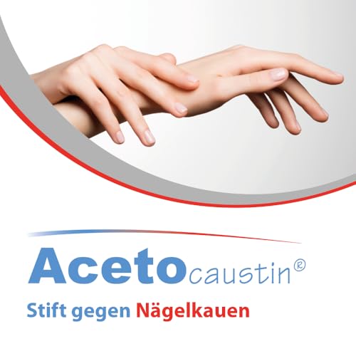 Acetocaustin Stift gegen Nägelkauen | Für Kinder ab 3 Jahren & Erwachsene | Daumenlutschen abgewöhnen | Nägelkauen stoppen | Anti Fingernägel kauen | Nicht glänzend | Fördert das Nagelwachstum | 3ml