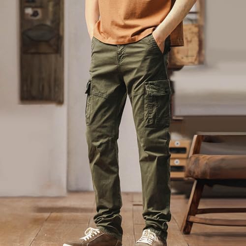 Men's Flex Cargo Pants Lightweight Joggers Elastic Waist Drawstring Casual Pants Tapered Outdoor Hikking Pant2