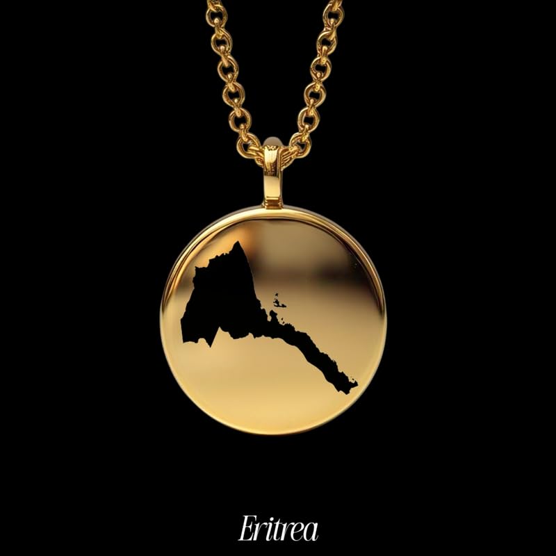 Pendentif Érythrée argent doré le cadeau idéal pour voyageur - 2