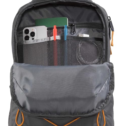 Image of The North Face Jester Everyday Laptop Backpack - Commuter Daypack, Water Repellent, Laptop Sleeve, Anthracite Grey /Dust Orange, One Size