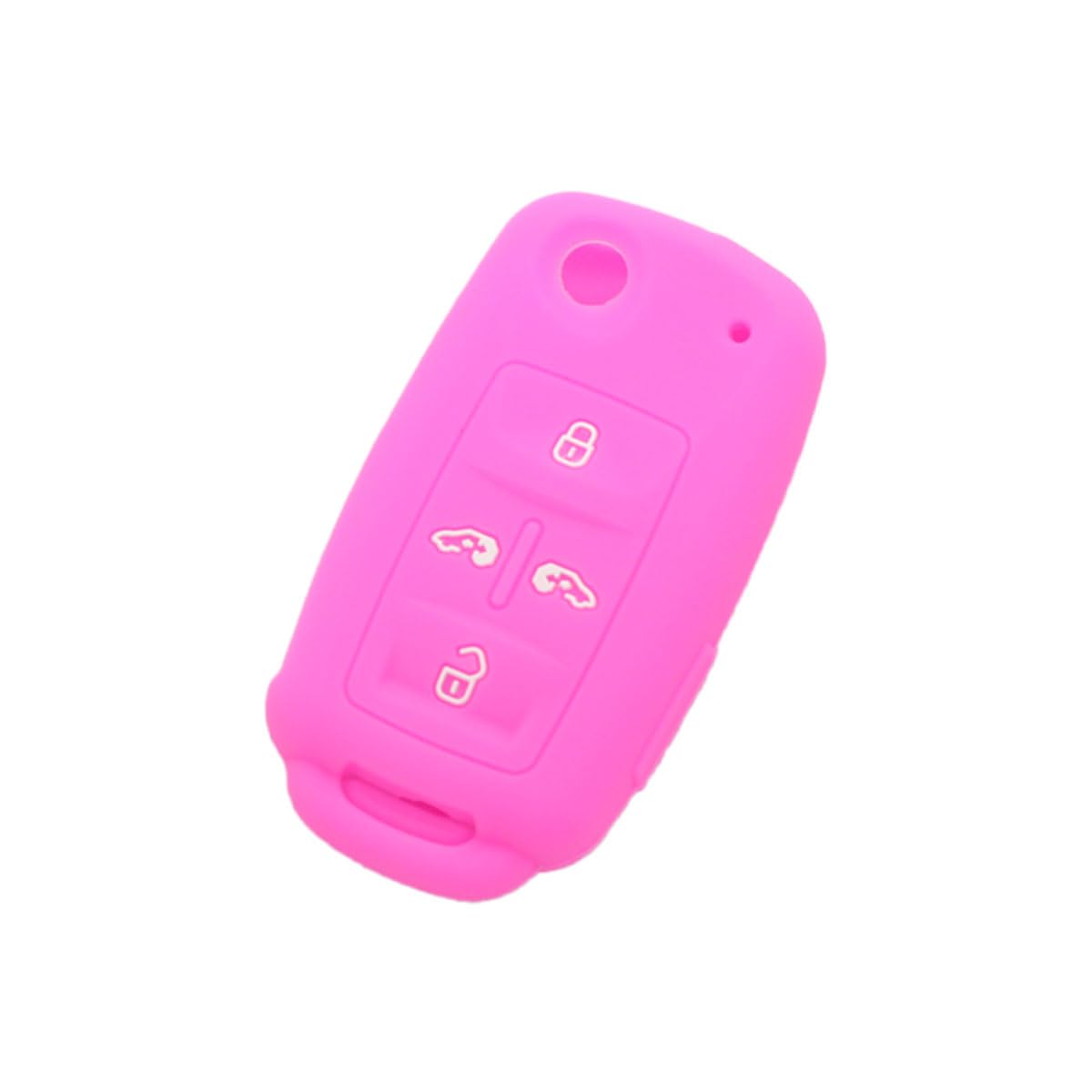 BROVACS Silicone Cover Protector Case Holder Skin Jacket Compatible with VOLKSWAGEN Sharan Caravelle SEAT 5 Button Flip Remote Key Fob 4+1 BTN CV4806 Kitty Pink