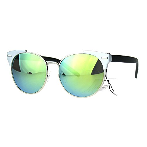 Retro Vintage Style Half Rim Horned Tip Hipster Mens Sunglasses2